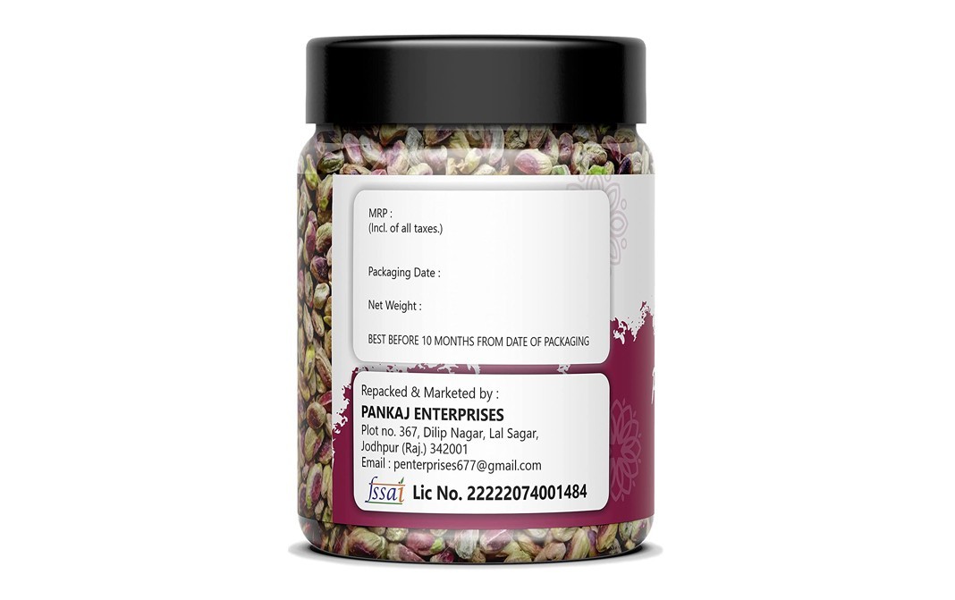 Foodery Pistachio Without Shell    Plastic Jar  250 grams
